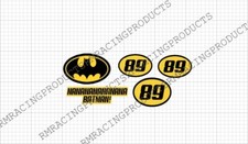 Batman Vinyl Decals for 1/24 Scale Slot Car - Stick-on