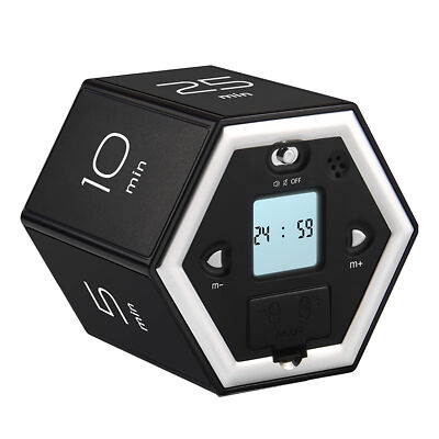 Hexagon Digital  Timer  Cubes Timer Kitchen Hexagon Flip Timer M9C2
