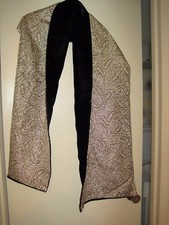 Black Velvet Woven Metallic Paisley Design Shawl/Shoulder Wrap