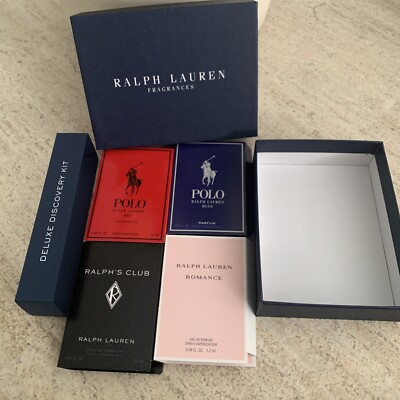 NEW! Ralph Lauren Discovery 4pc Set Polo Blue, Red, Ralph's Club & Romance