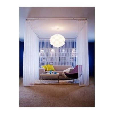 Ikea Lill Curtains Sheer Net White 2 Panels 110x98 Canopy Room