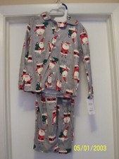 Christmas Santa Claus Penguin Pajamas 5T New