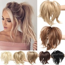 Women Short Clip In Ponytail Pony Tail Hair Extension Claw On Fake Hair Piece US