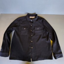Kathy Ireland Black Suede Effect Shirt