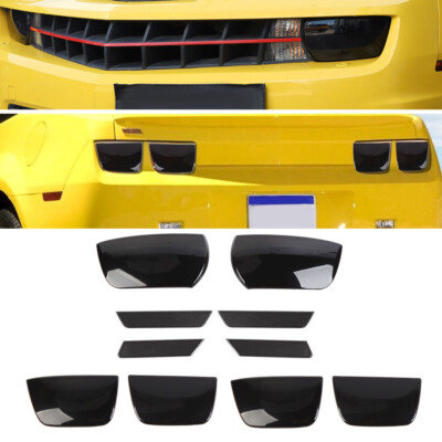 Smoked Headlight Taillight  Wheel Eyebrow Cover Trim Kit For Chevy Camaro 10-13