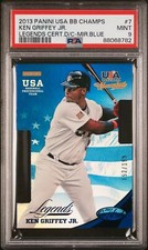 Ken Griffey Jr. 2013 USA Baseball Legends Certified DieCuts Blue PSA 9 /199