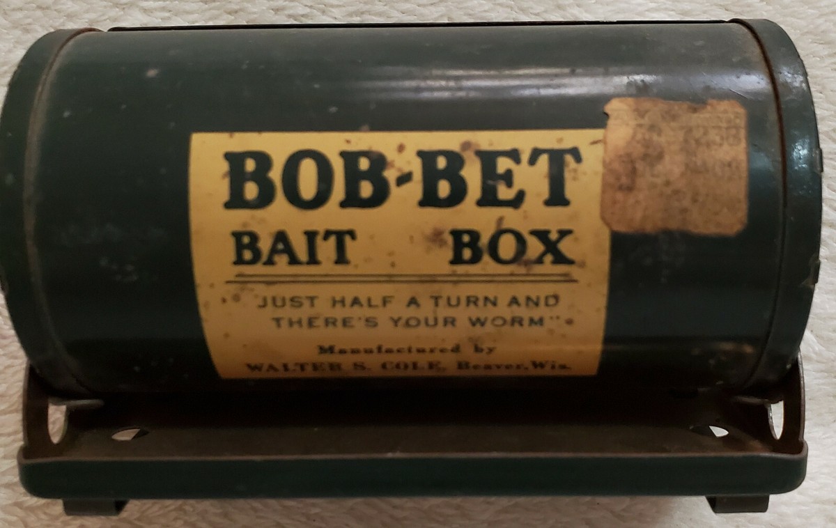 Ancienne boîte à appâts Bob-Bet Walter & Cole Beaver