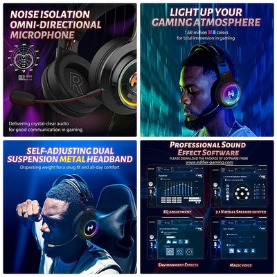 Edifier G4 TE Gaming Headset for PC, PS4, 7.1 Surround Sound Gaming  Headphones w | eBay