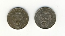 BRD / Deutschland : 2 x 2 DM Ludwig Erhard 1995 A + 1995 G, vz. ! , seltener !