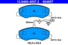ATE 13.0460-4857.2 brake pad set, disc brake for, Opel, Renault, Vauxhall