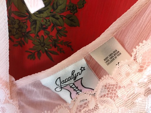 Jacalyn Bennett Lingerie Collection Sheer Nightgown Peach M Lace - Picture 5 of 8
