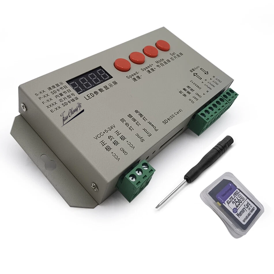 K1000S Pixel RGB LED contorller T1000S 5-24V For WS2812 WS2811 IC LED light bar - Image 2 of 4