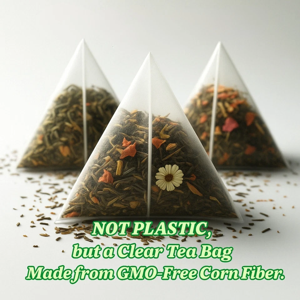 Organic Mullein Leaf Tea Bags - 100 Count (Plant-Based Pyramid Tea Bags) - Image 4 of 4