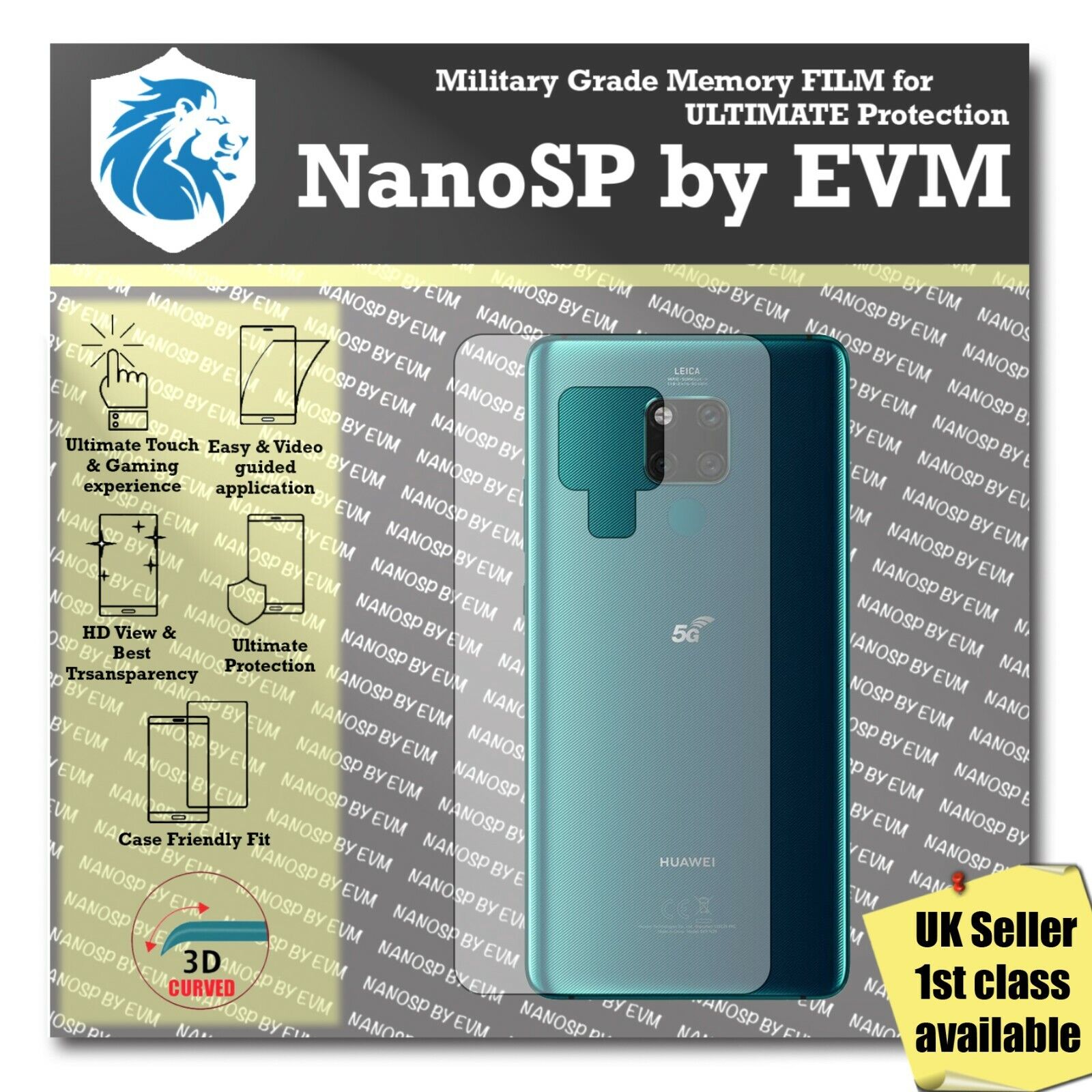 NanoSP Huawei Mate 20 x 5G COVER PROTEZIONE POSTERIORE TPU Pellicola-Trasparente