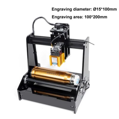 15W Cylindrical CNC Laser Engraving Machine Stainless Steel Lettering Plotter