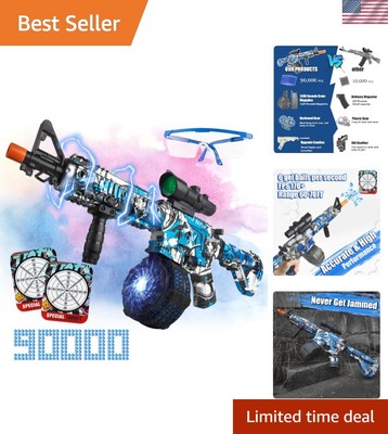 High-Speed Automatic Gel Splat Toy with Goggles   Perfect for Outdoor Adventures