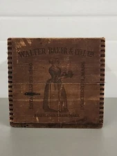 Walter Baker & Co Ltd Dorchester Mass Chocolate Wood Crate Box