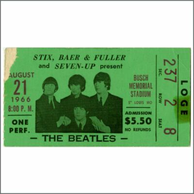 The Beatles 1966 St. Louis Ticket Stub (USA)