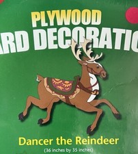 Plywood Yard Decoration DANCER THE REINDEER Jigsaw Pattern Christmas Holiday