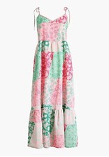 J Crew BP349 NWT Sz S Palm Beach Inspired Patchwork Tiered Maxi Dress Cover-Up