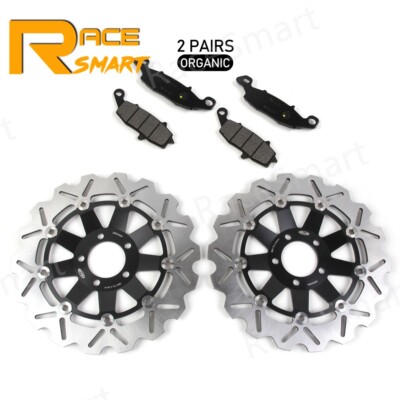 Front Brake Disc Rotors Pads Set For Kawasaki GPZ1100 ZX1100 1995