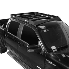 Roof Rack Cargo Carrier w/ LED Lights for 2009-2014 Ford Raptor & F150 SuperCrew