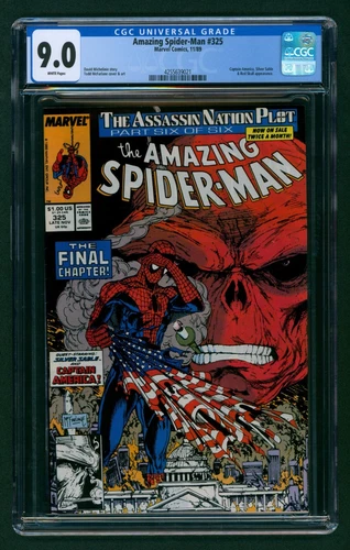 Amazing Spider-man #325 CGC 9.0 White! Todd Mcfarlane Cover!