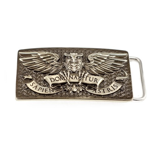 Fibbia per cintura tedesca Fighting Owl, fibbia militare Wild combat bird Owl - Foto 7 di 21