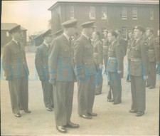 Post WW2 Photo SASO Officers RAF Base Inspection A/C J F Young insp Air cadets