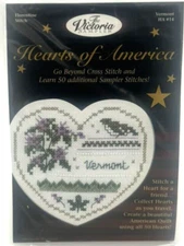 The Victoria Sampler Hearts of America Cross Stitch (Vermont)