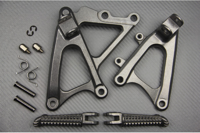 Repose-pieds avant argent pour moto Yamaha YZF R1 2012-2014 RN22