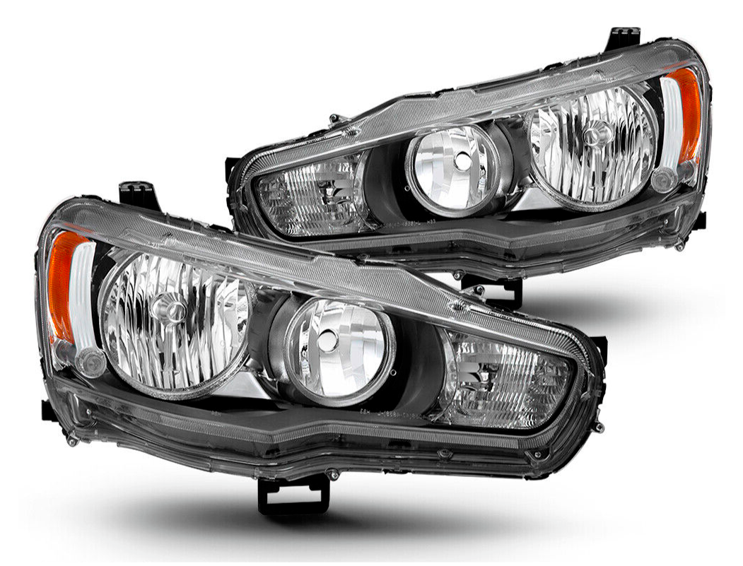 Right Headlight Assembly Halogen For 2008-2014 Mitsubishi Lancer - Direct Fit Replacement