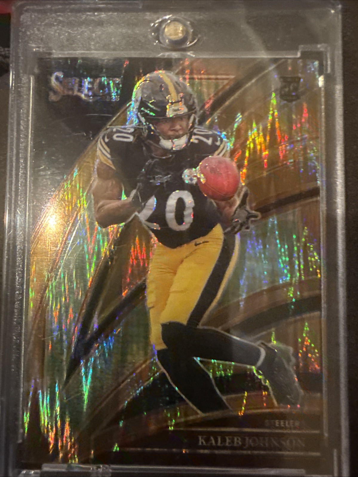 2025 PANINI SELECT 252 KALEB JOHNSON COPPER SHOCK /899 - Steelers (RC)