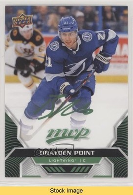 2020-21 Upper Deck MVP Green Script Brayden Point #91 READ 0qr0