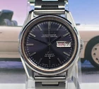 Vintage 1970s King Seiko ref. 5626-7040 "Hi-Beat" CHRONOMETER Day-Date Blue Dial