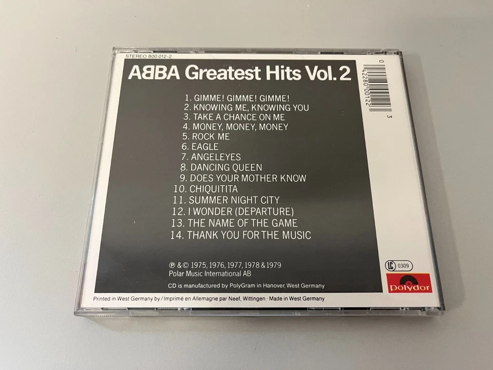 ABBA – Greatest Hits Vol. 2 - early PDO press CD © 1979/8? (EAN: 042280001223) - Bild 3 von 3