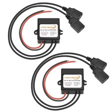 2PCS DC 12V 24V to 5V 6A 30W Dual USB Female DC Step Down Converter Power Ada...