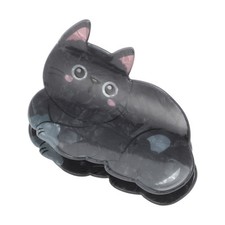 Cute Cat Hair Clips for Home Black 1 Pc