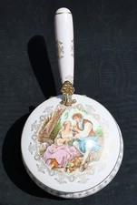 Vintage Porcelain SILENT BUTLER / CRUMB CATCHER "Courting Couple" Made in Japan