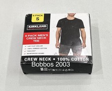 Kirkland Signature Men's 6-Pack Crew Neck Lightweight Tee, Black, Size S