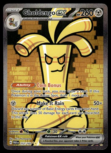 Gholdengo ex 252/182 PAR Paradox Rift Special Illustration Rare Pokemon Card NM
