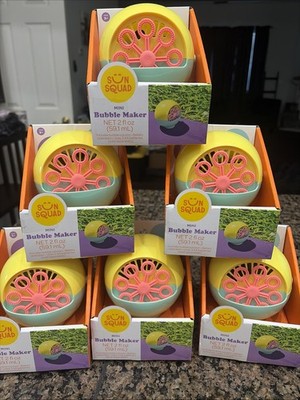 Sun Squad Mini Bubble Maker Fun Bubble Toy for Kids LOT OF 6