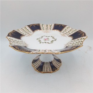 VINTAGE Edwardian Wedgwood for H. G. Stephenson Cake Stand Blue Gold VGC
