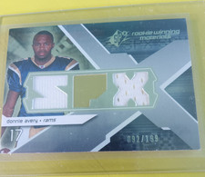 Upper Deck 2008 SPx Donnie Avery #RM-DA Rookie Winning Materials Rams NFL Card. rookie card picture