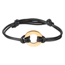 Washer Stamping Bracelet 21mm/0.83", 5 Pack Stainless Steel, Black  Rose Gold