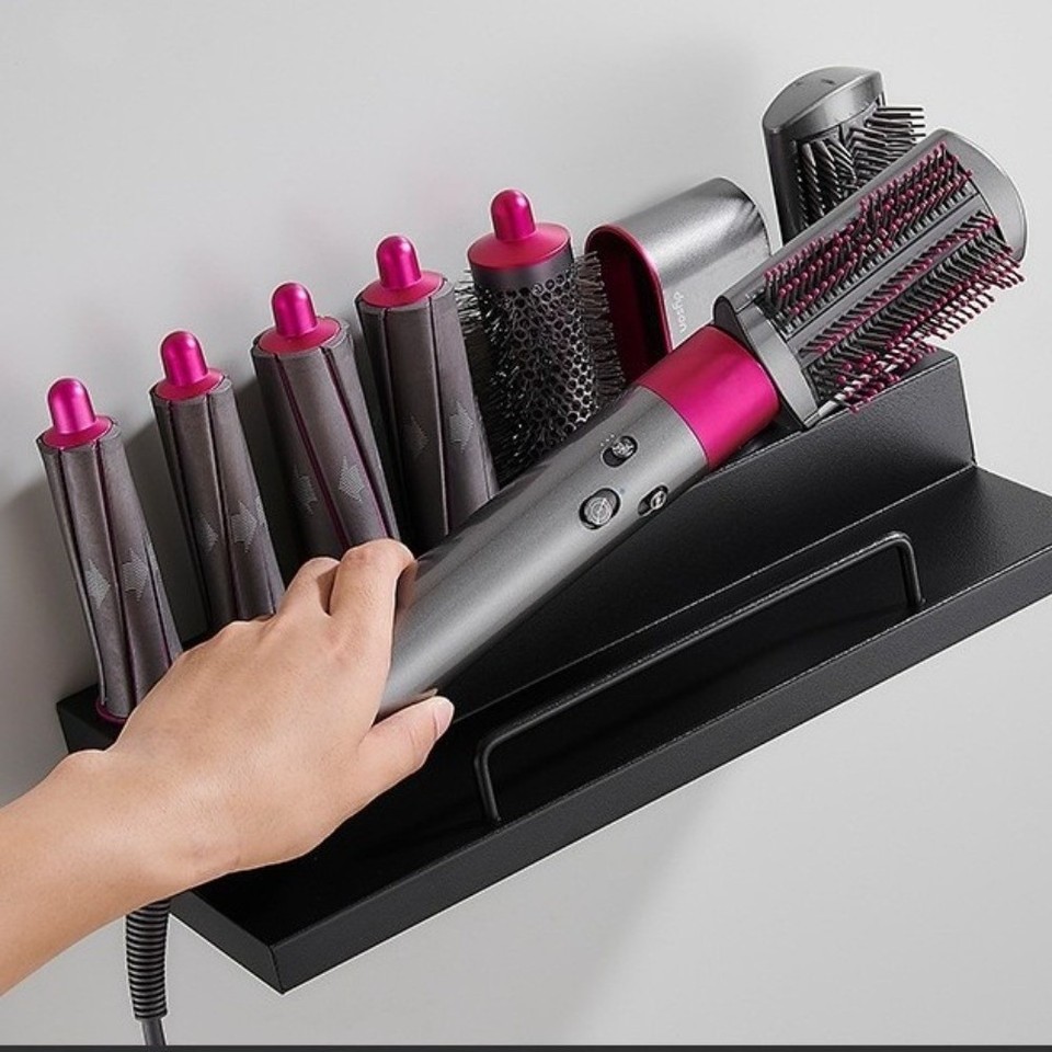 Wall-Mounted Dryer and Hair Curler Holder Storage Rack For Dyson ...