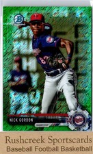 2017 Bowman Chrome #BCP201 Nick Gordon /99 Prospects Green Shimmer Refractor