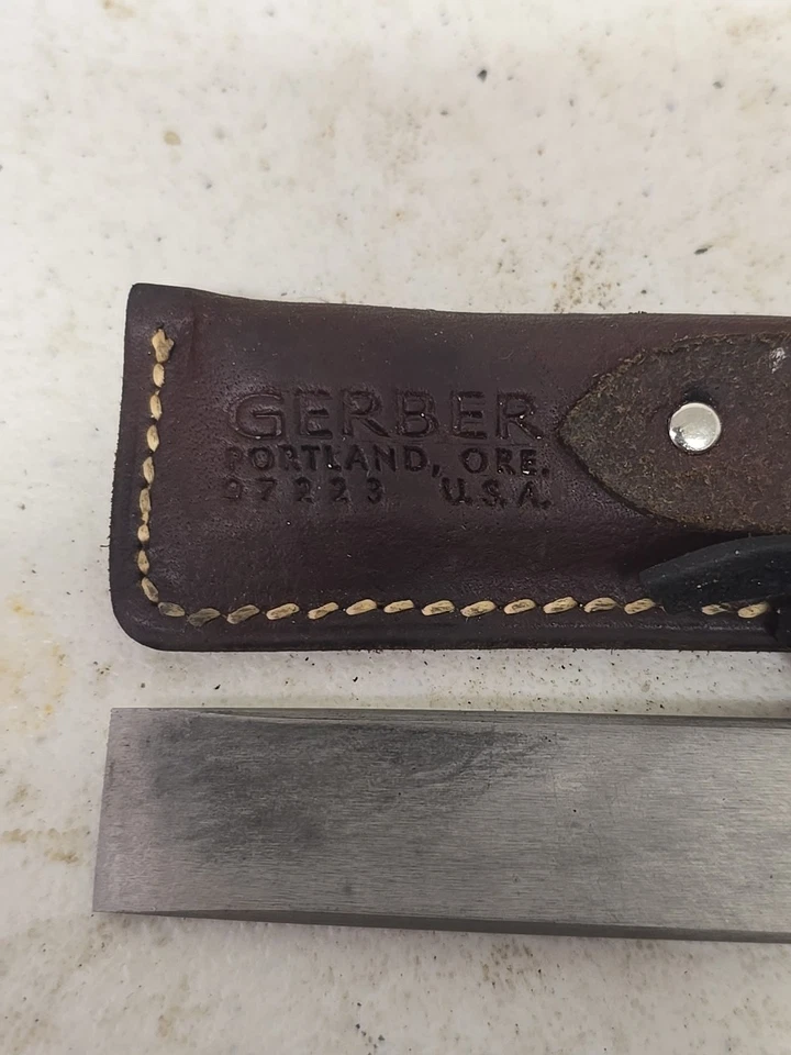 Cincel vintage Gerber Steel Hone 97223 Portland Ore 5" Foto 2 de 4