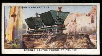 Tabakkarte, Kirchenmann, Fundgrube, 1937, Bronzestatue Pompeji, #19