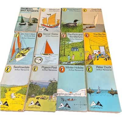 Swallows & Amazons Arthur Ransome Complete Set 12 Vintage Puffin Paperbacks